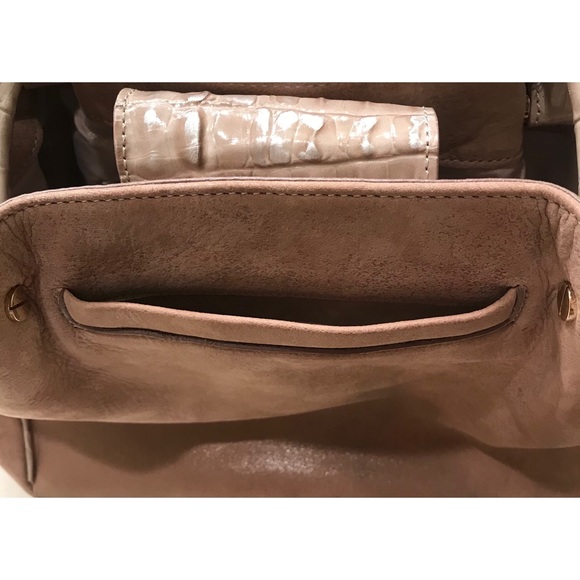 Brahmin Soft Leather Croc Trim Tassel Satchel - Picture 10 of 13